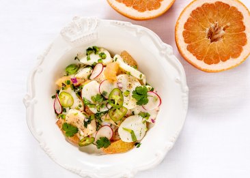 Scallop Ceviche with Ruby Red Grapefruit Supremes