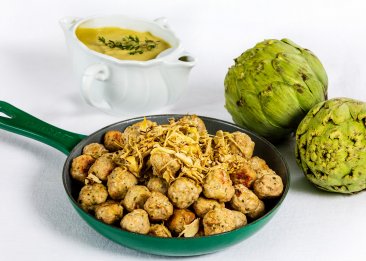 Veal Croquettes with Artichoke Sauce